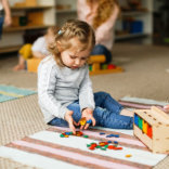 little girl playing